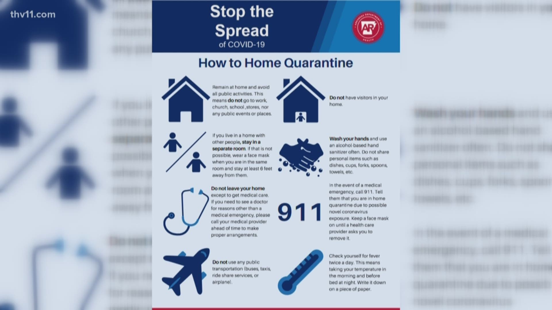 If you traveled recently to New York City or overseas, the Arkansas Department of Health wants you to quarantine yourself at home for 14 days.