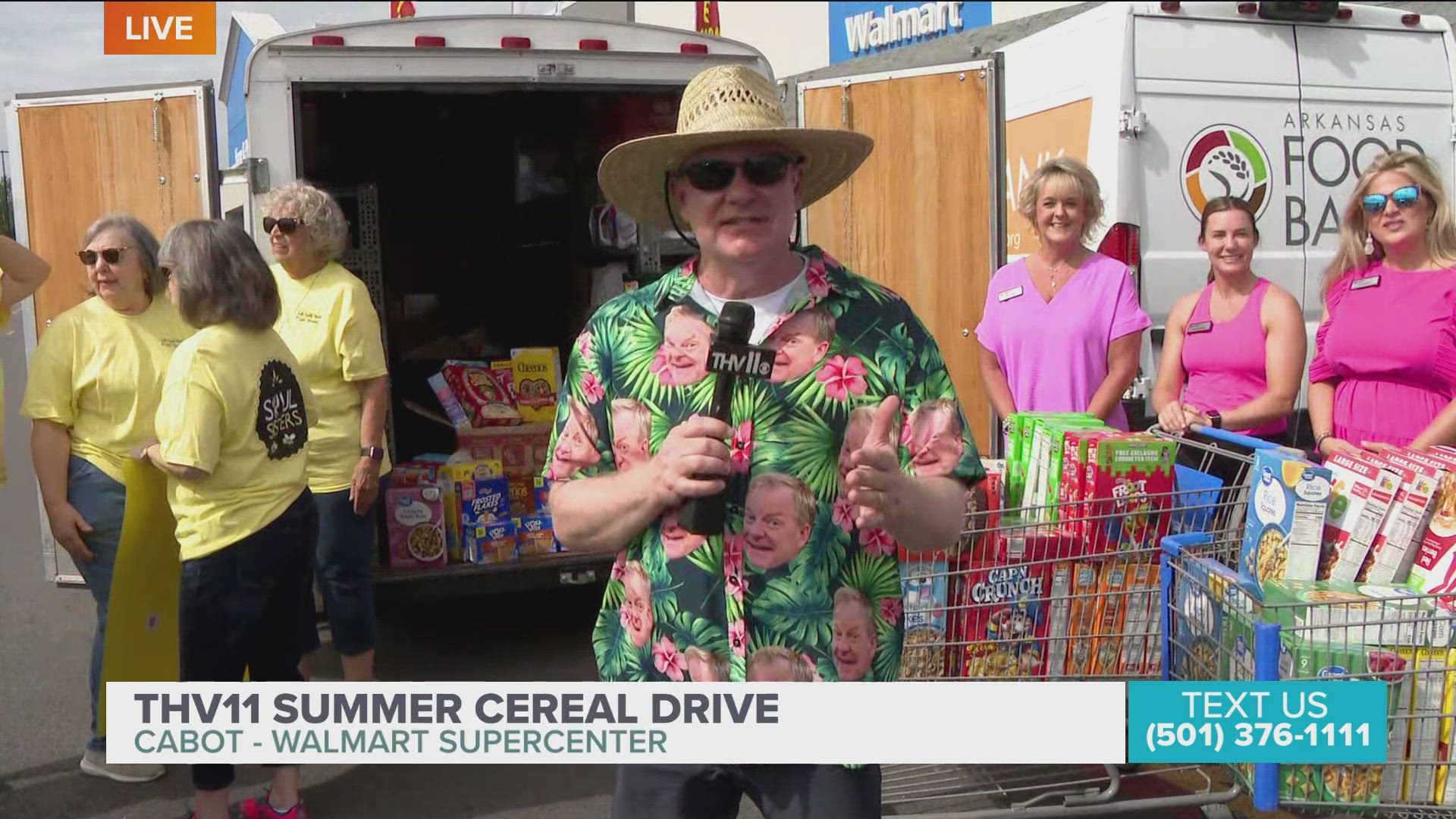 The donations to the THV11 Summer Cereal Drive benefit two Cabot pantries.