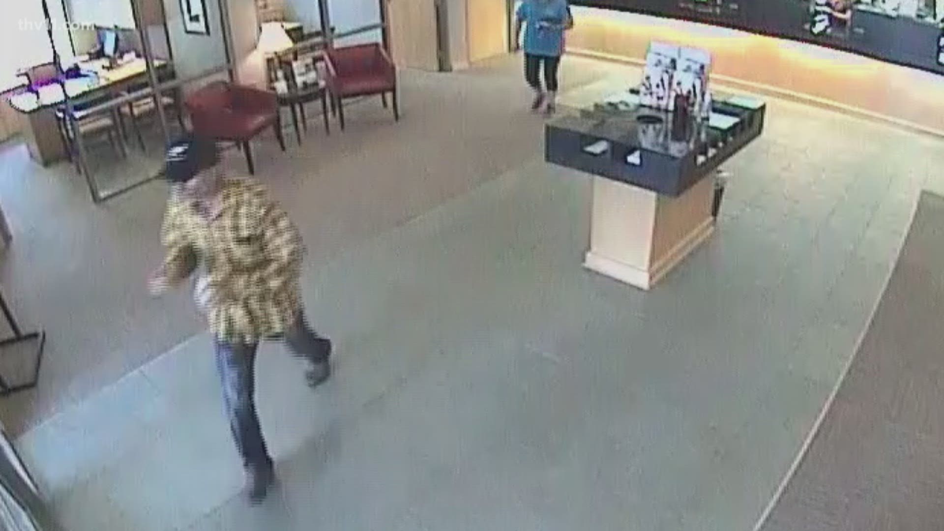 Police said Shawn Sarver is the man in surveillance photos who handed the teller a note, demanding money.