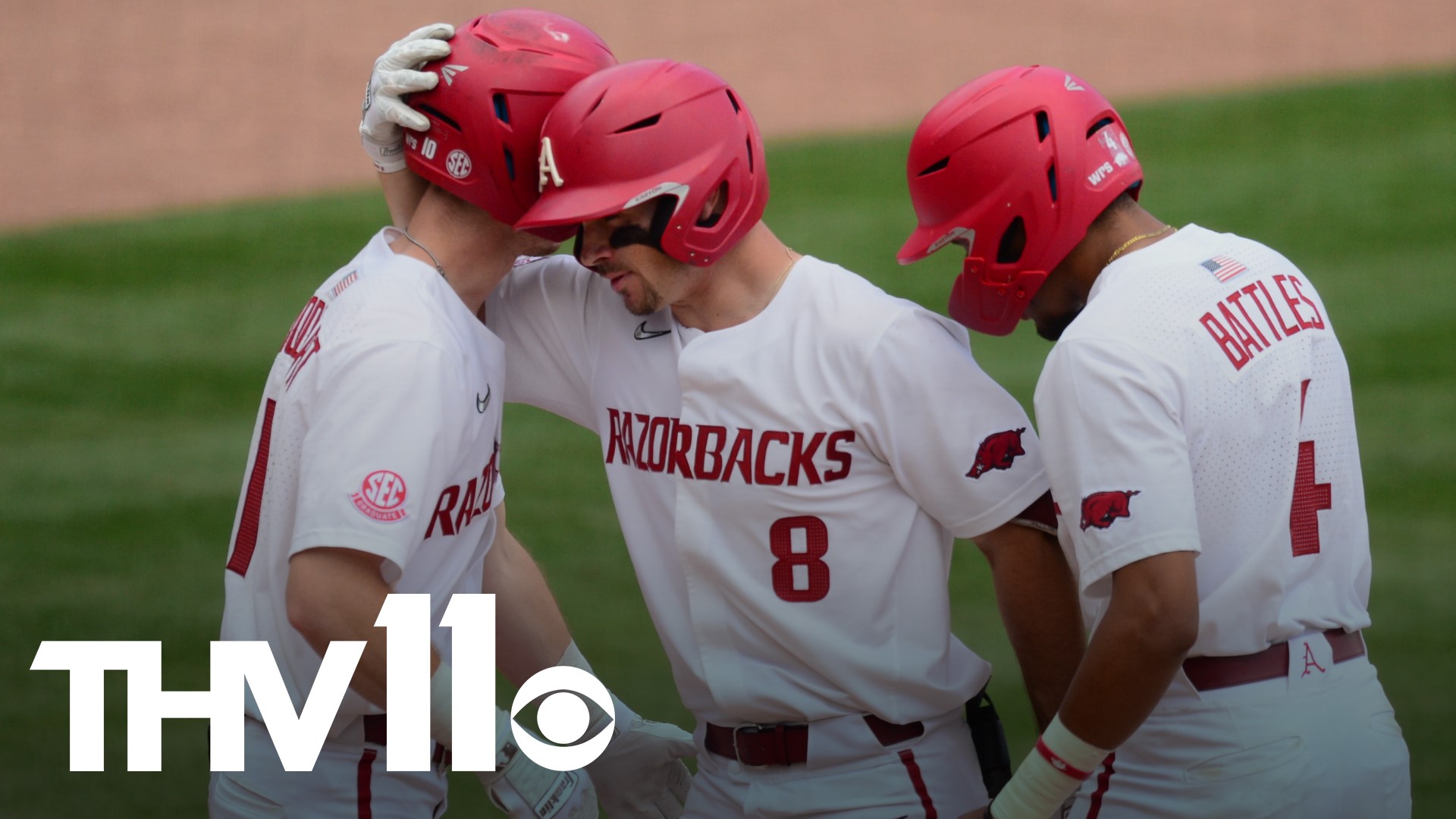 The Razorbacks rallied from a deficit of at least three runs for the 13th time this season, including for the eighth time at home.