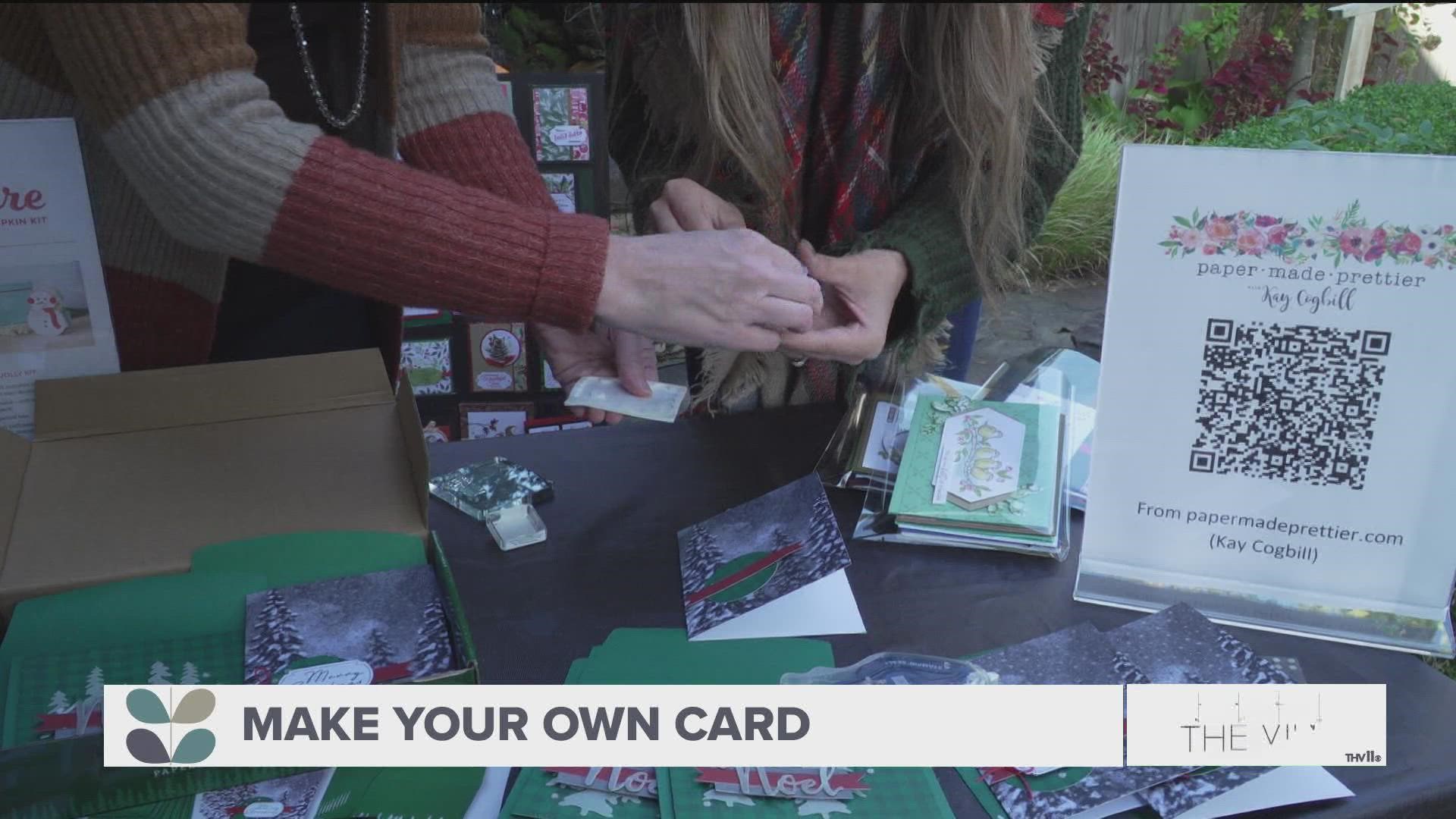 PaperMadePrettier offers classes that will show you how to create your own Christmas cards.
