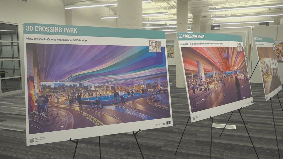 Little Rock unveils downtown park plan for 18 acres of former highway space