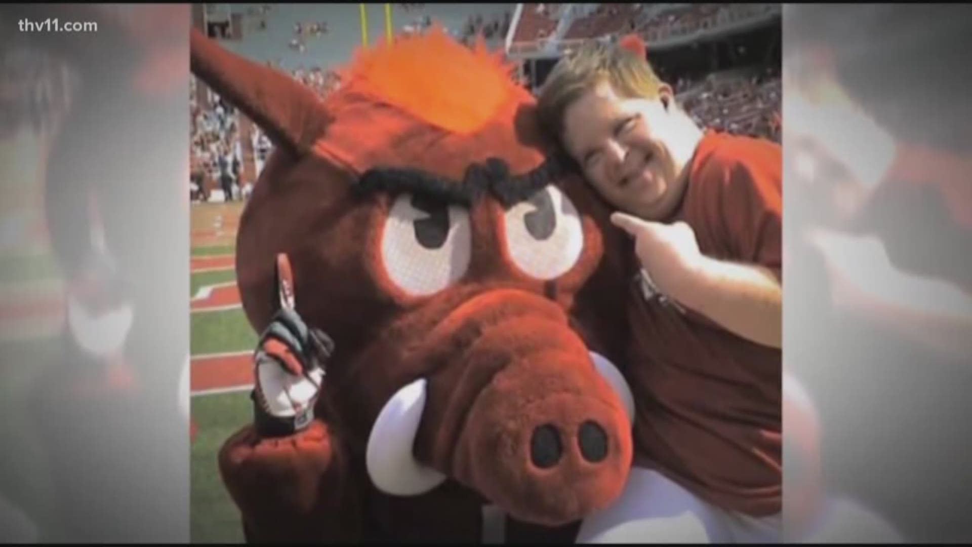 The biggest Razorback fan there is Canaan Sandy is recovering in the hospital after a stroke.