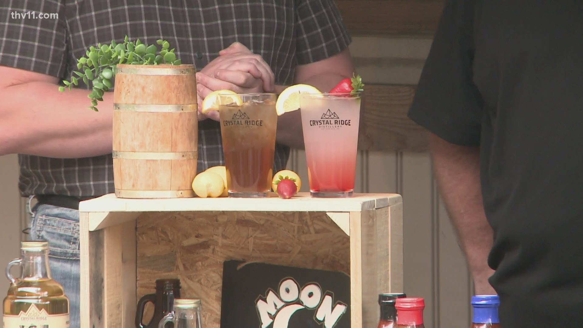 Crystal Ridge Distillery and Clampit's Country Kitchen in Hot Springs stopped by the Weather Garden to show off how barbecue and moonshine make the perfect pair.