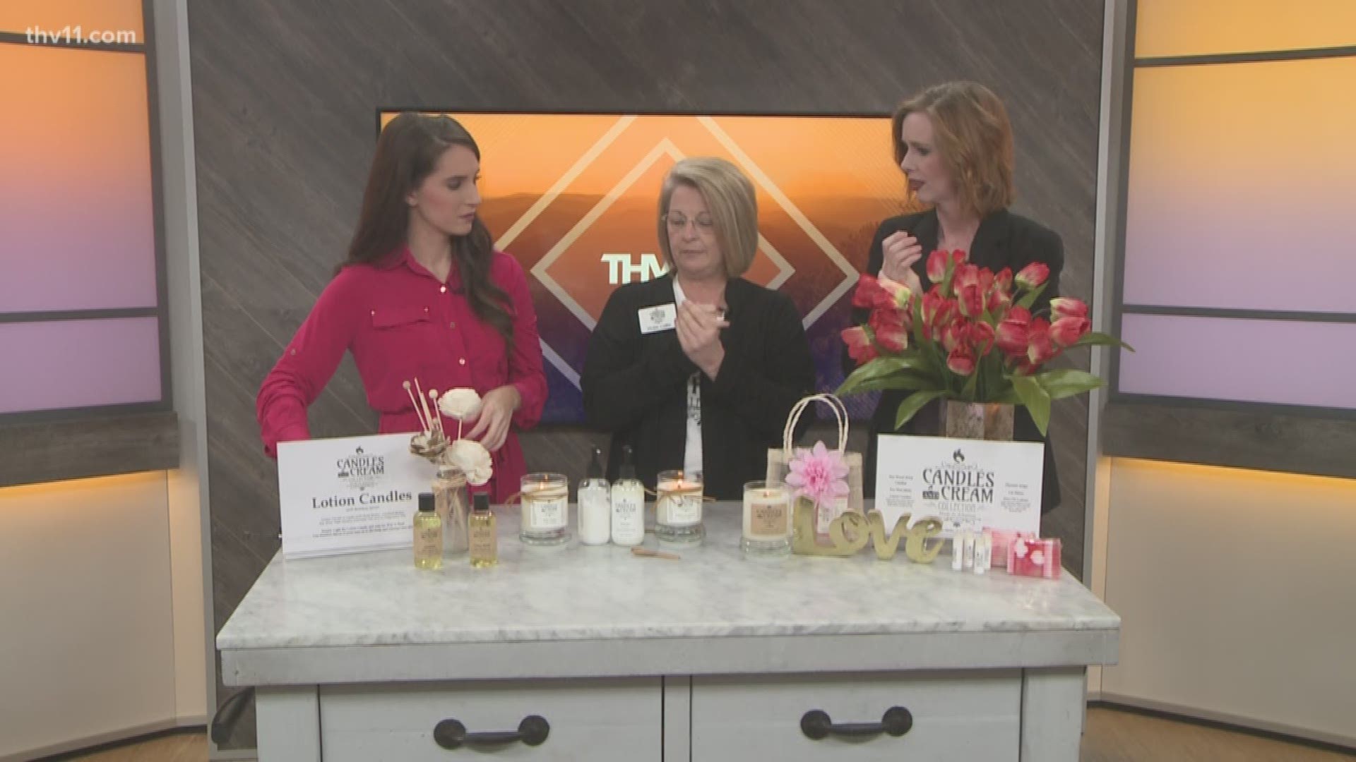Valentine's Day is coming up soon and it's never too late to start thinking of a gift idea. Vickie from Candles and Cream Collection joined us.