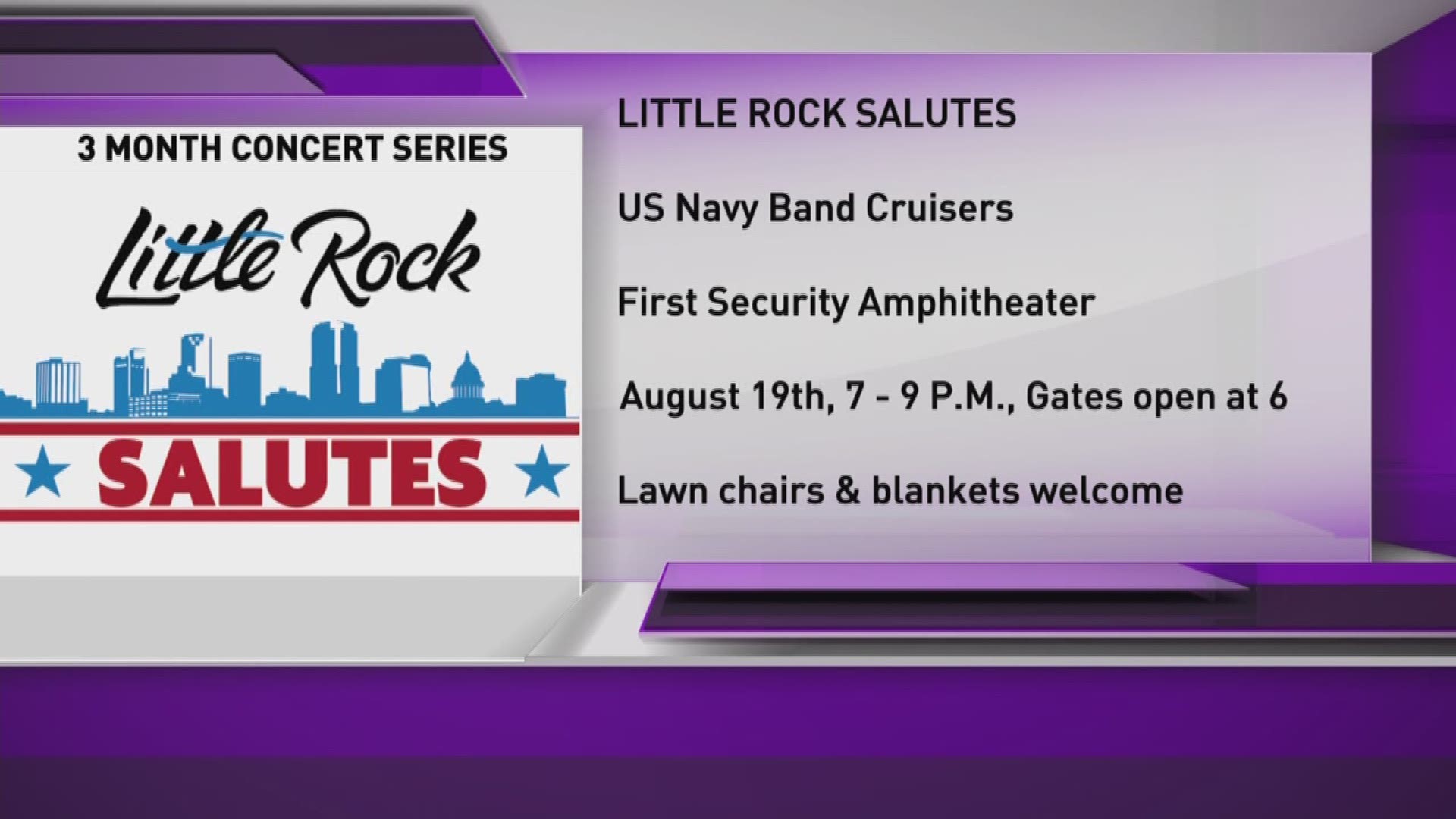 Three nationally and regionally recognized military bands will be featured over the next three months in a concert series called Little Rock Salutes