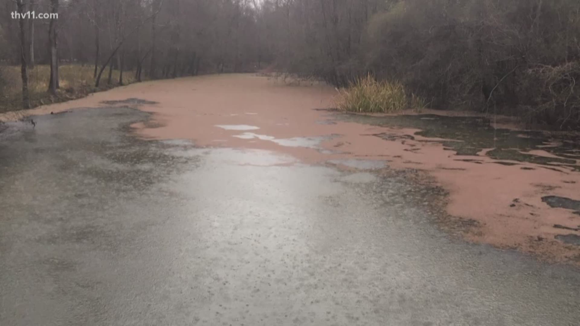 It's not every day that you see red in the Arkansas River, but one viewer said she did, prompting questions and concerns.