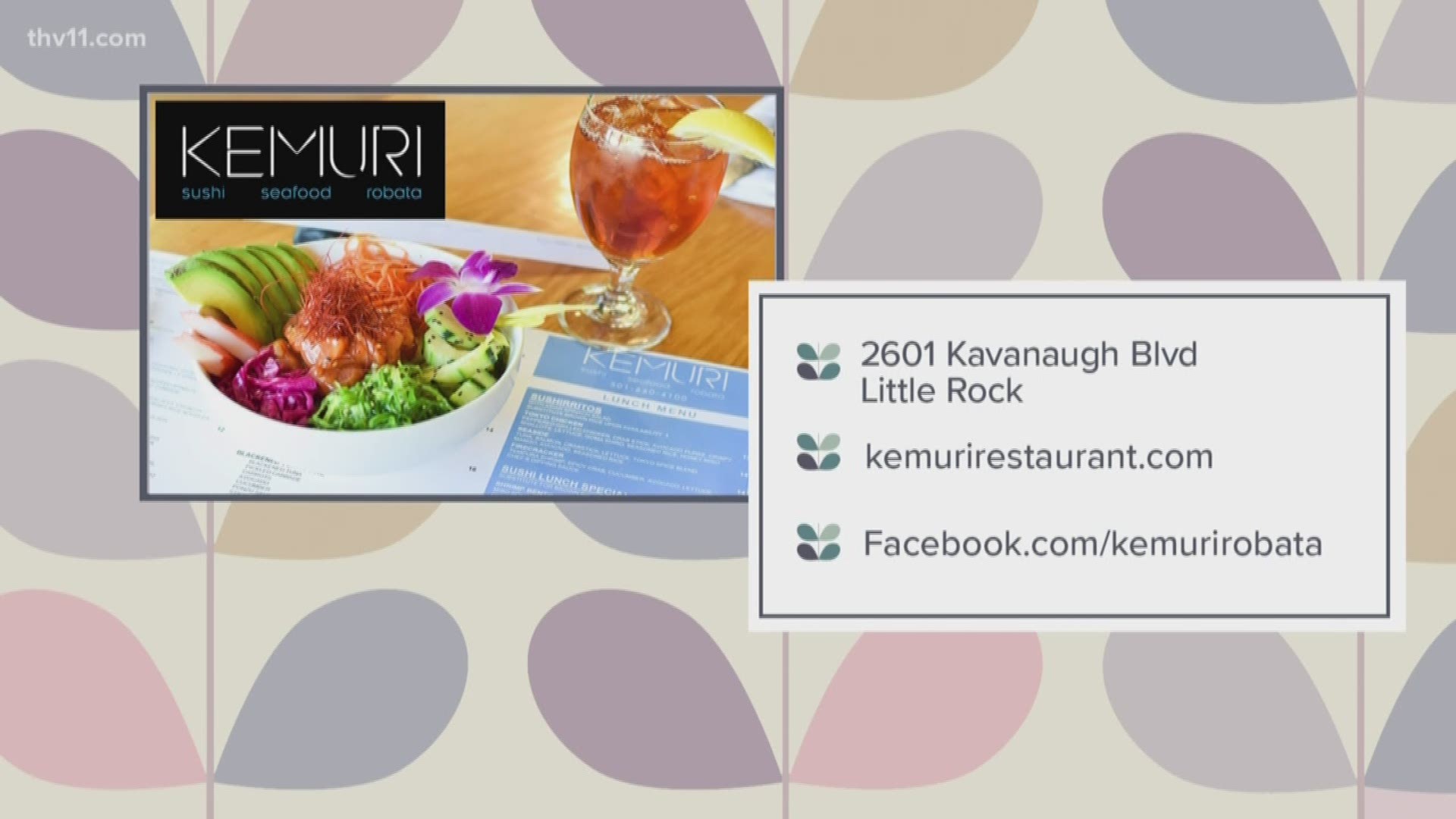 Kemuri Japenese Restaurant is located at 2601 Kavanaugh Blvd in Little Rock.