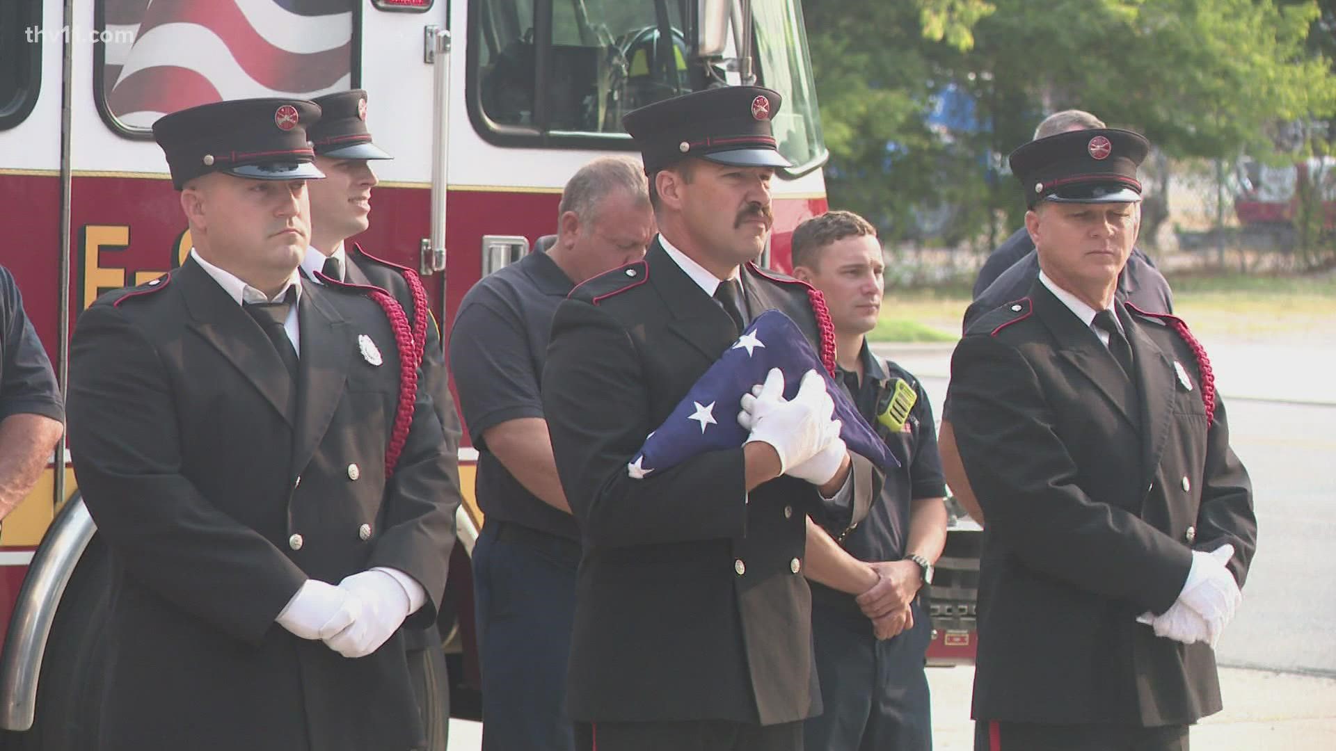 LRFD gathered to honor the 343 firefighters that lost their lives in the attack.