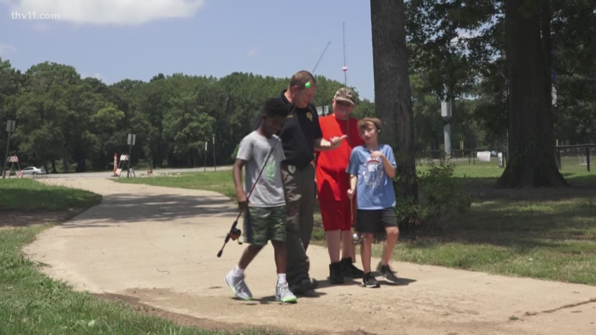 Maybe it just takes a rod, reel, and one-on-one time to create a lasting bond. That's what Bryant police have done to bridge a gap in their community.