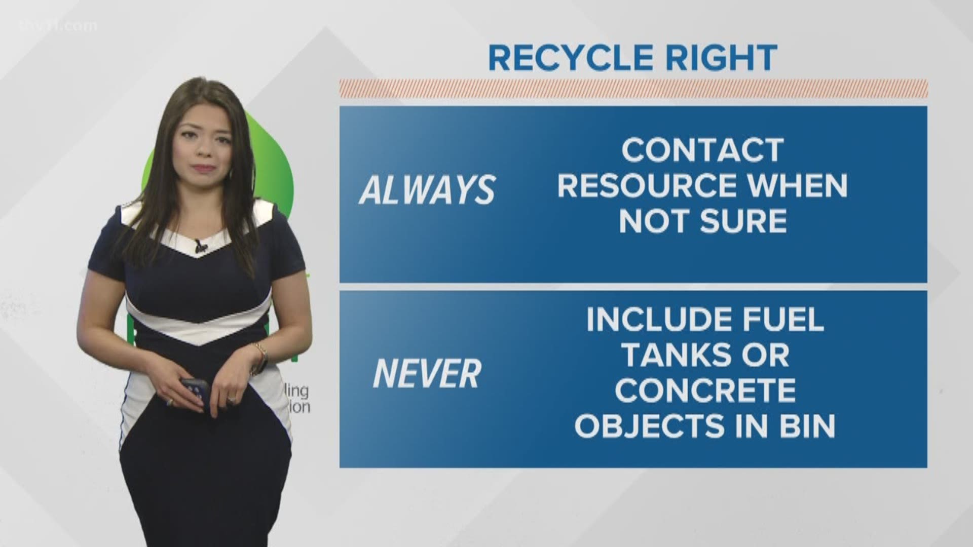 Meteorologist Mariel Ruiz gives us our recycle right tip for week eleven.