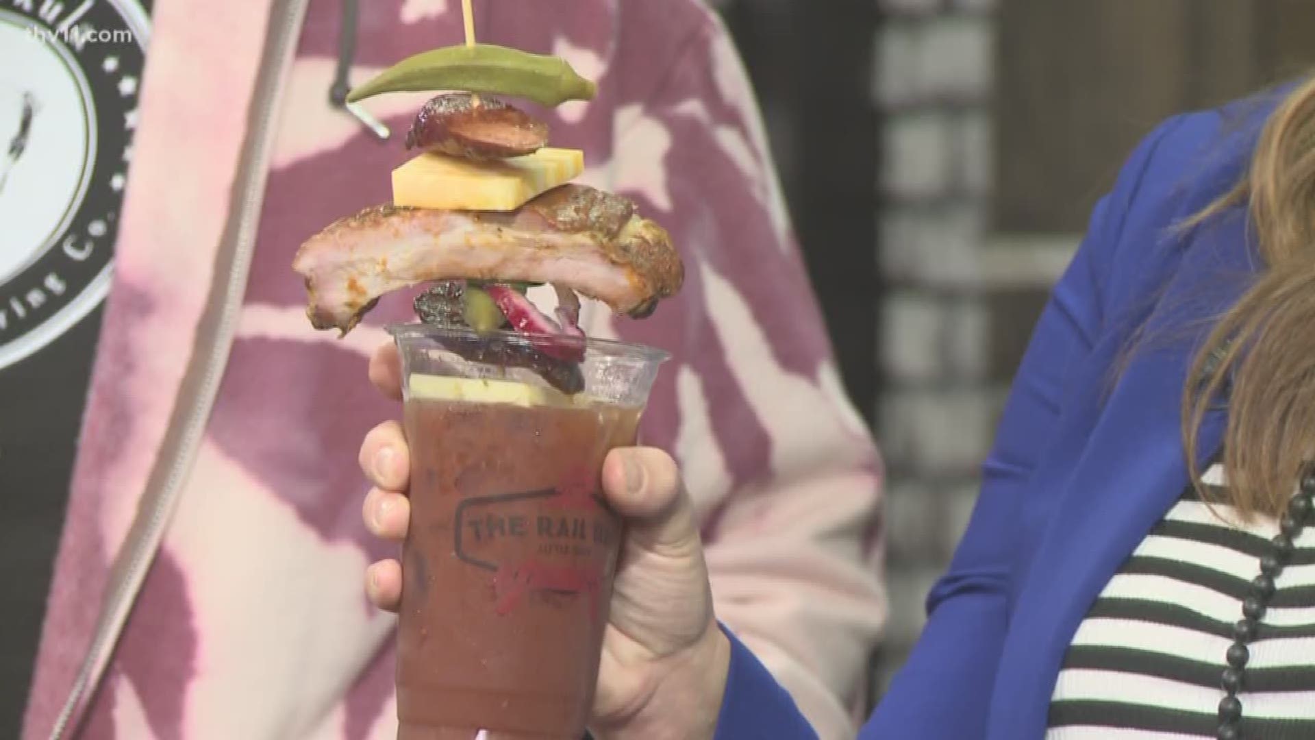 The Rail Yard Manager Mike Joshua mixed up a MEATY drink for National Football Hangover Day.