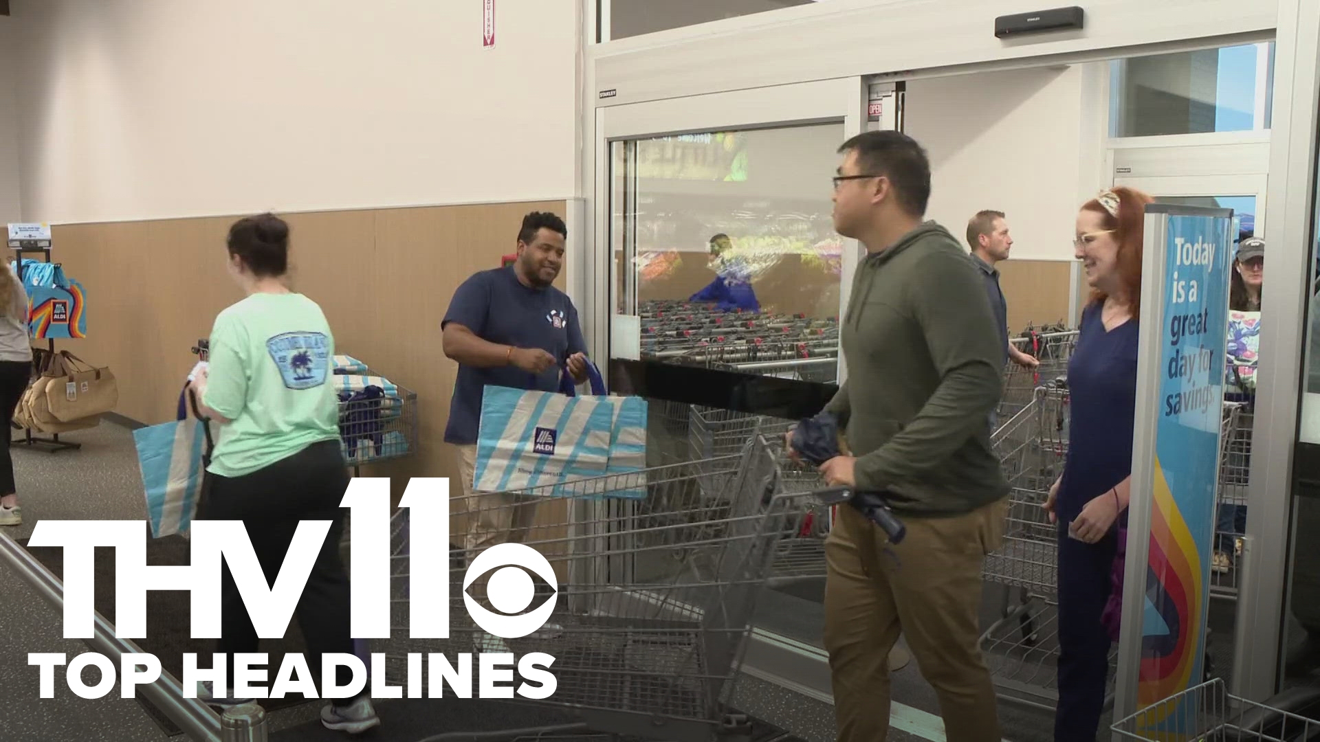 Jurnee Taylor delivers Arkansas's top news stories for May 23, 2024, including the grand opening of the new Aldi in Little Rock.