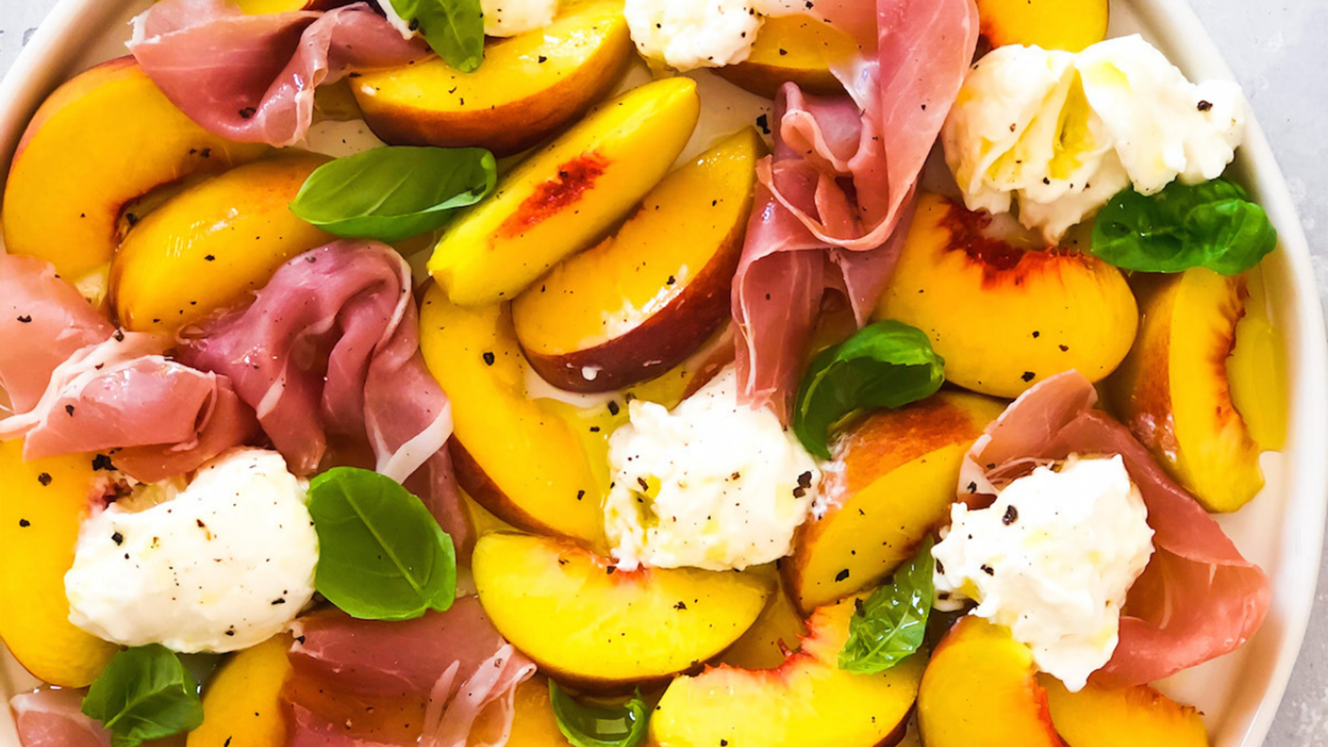 Debbie Arnold with Dining with Debbie shares a delicious recipe for peach, prosciutto, burrata and basil salad.