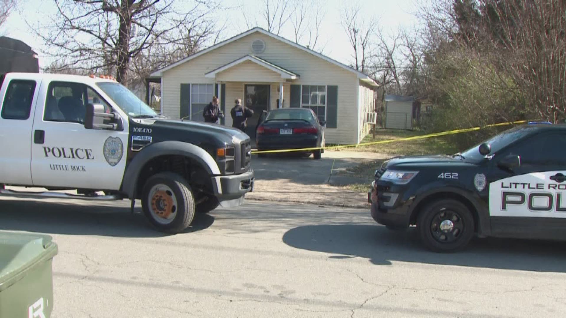 Police say a man attacked a woman with a knife, stabbing her multiple times in broad daylight.