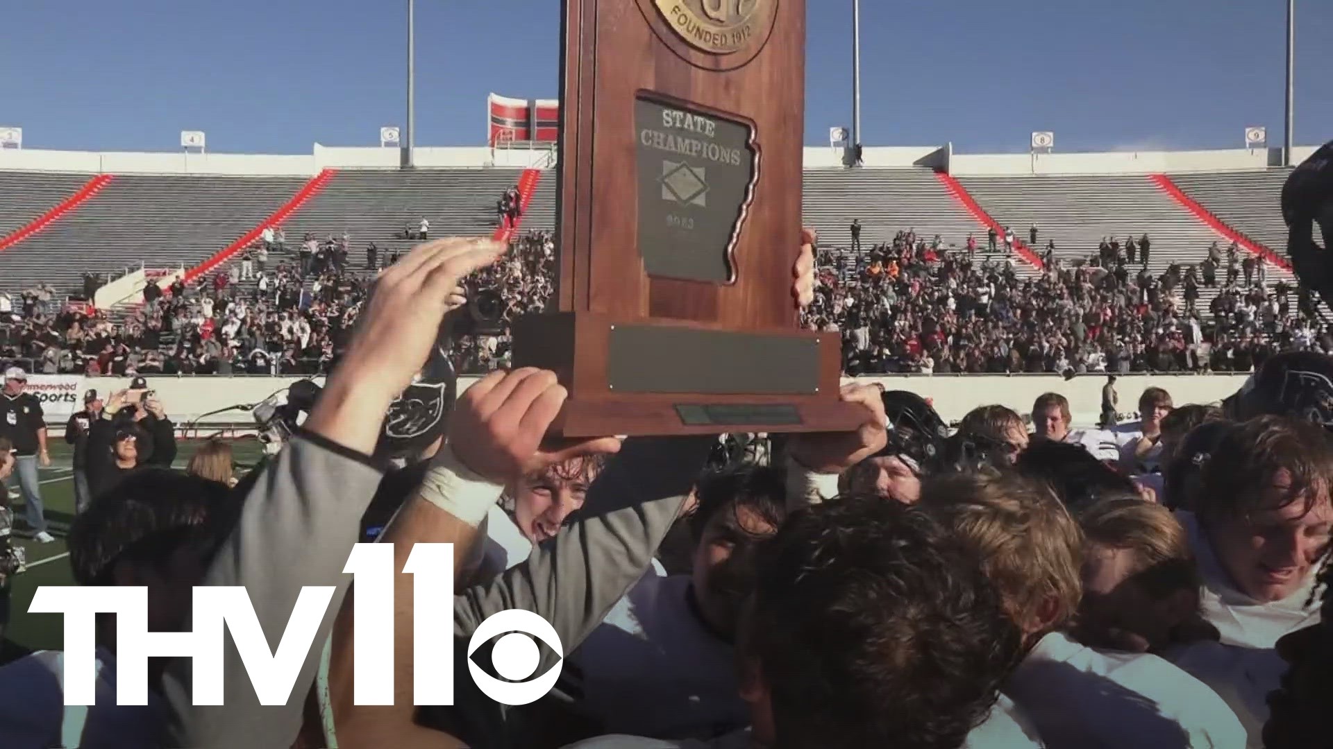 Rhett Neumeier threw for 194 yards and three touchdowns to help Bigelow win the Class 2A state championship, its first football state title in school history.