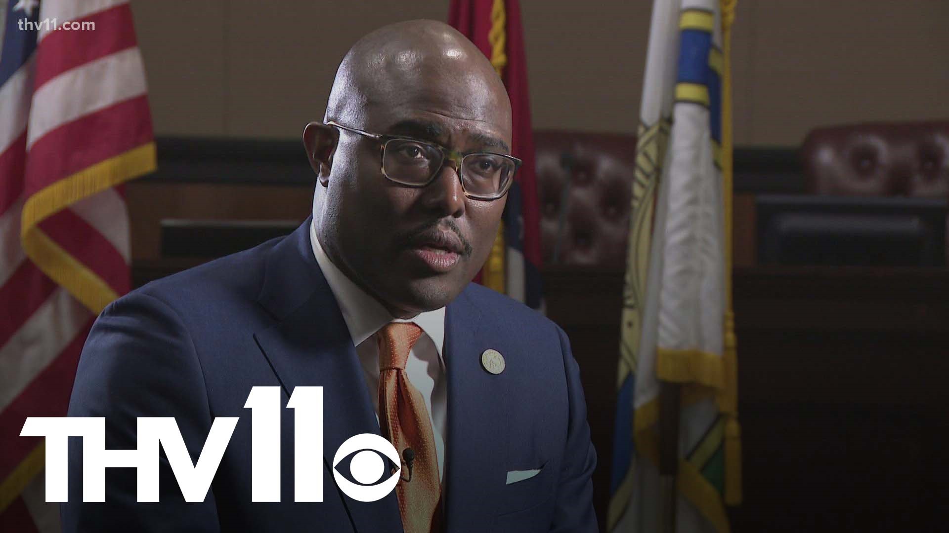 Mayor Frank Scott Jr. talked about several topics, including jobs and city violence ahead of his campaign for reelection.