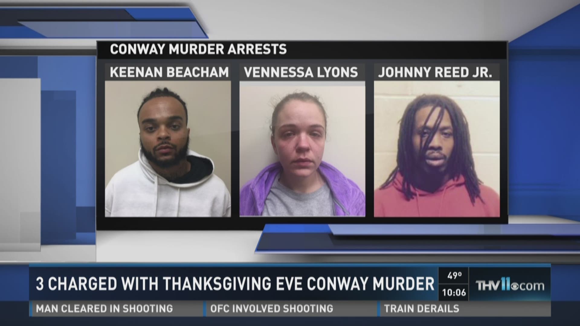 3 officially charged with murder in Conway