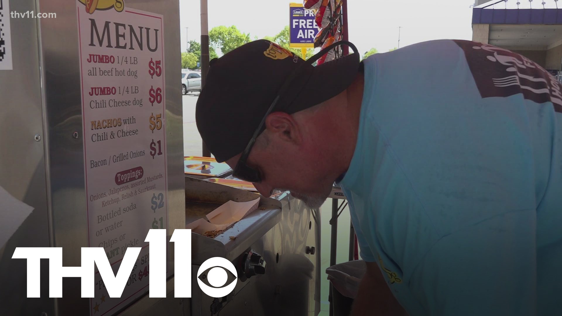 Neal Blandford, of Top Dog Catering, serves free hot dogs to the homeless population in Arkansas 6 days out of the week.