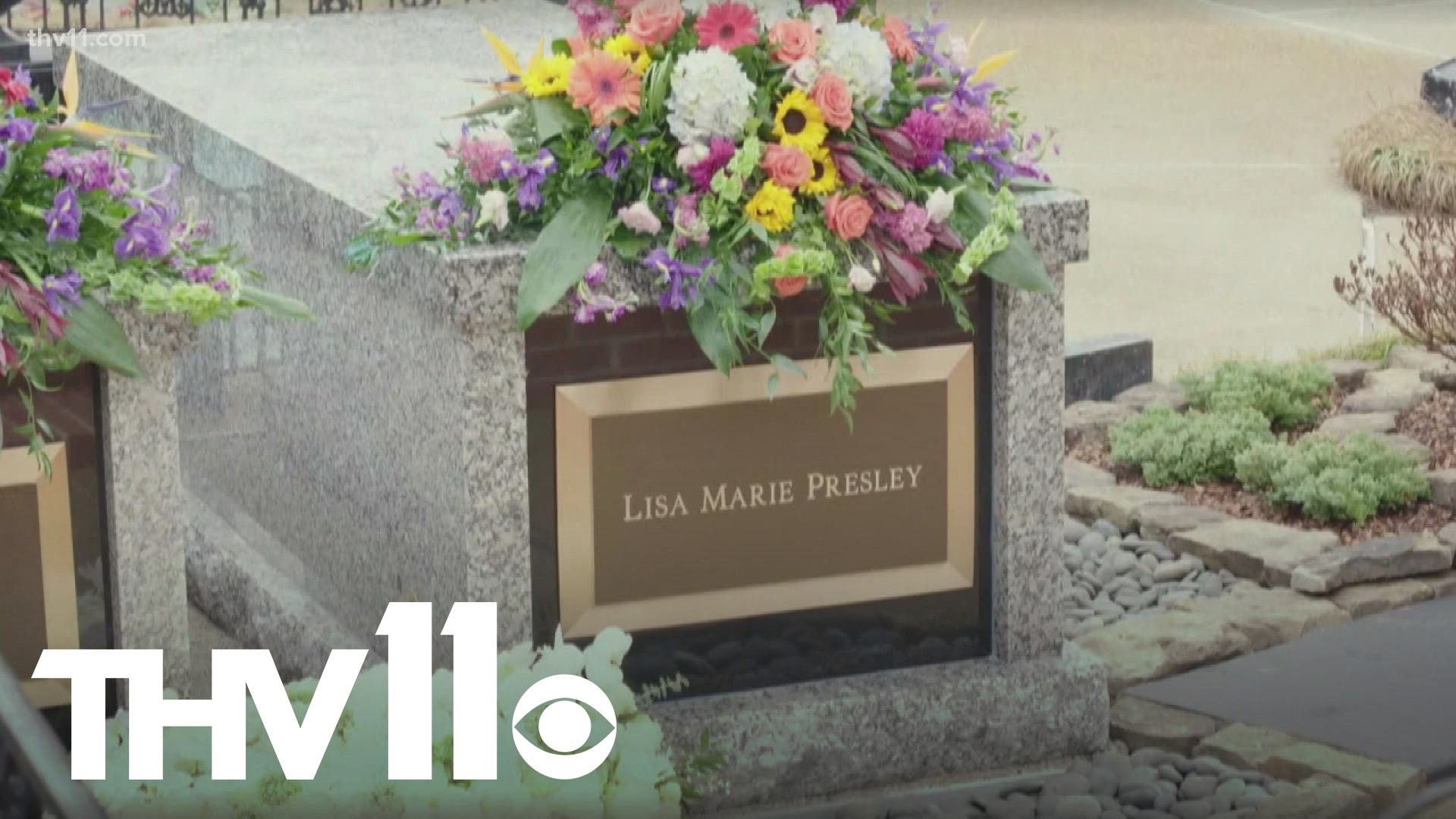 Lisa Marie Presley was laid to rest at Graceland on Sunday as hundreds of fans gathered for a public memorial service on the front lawn.