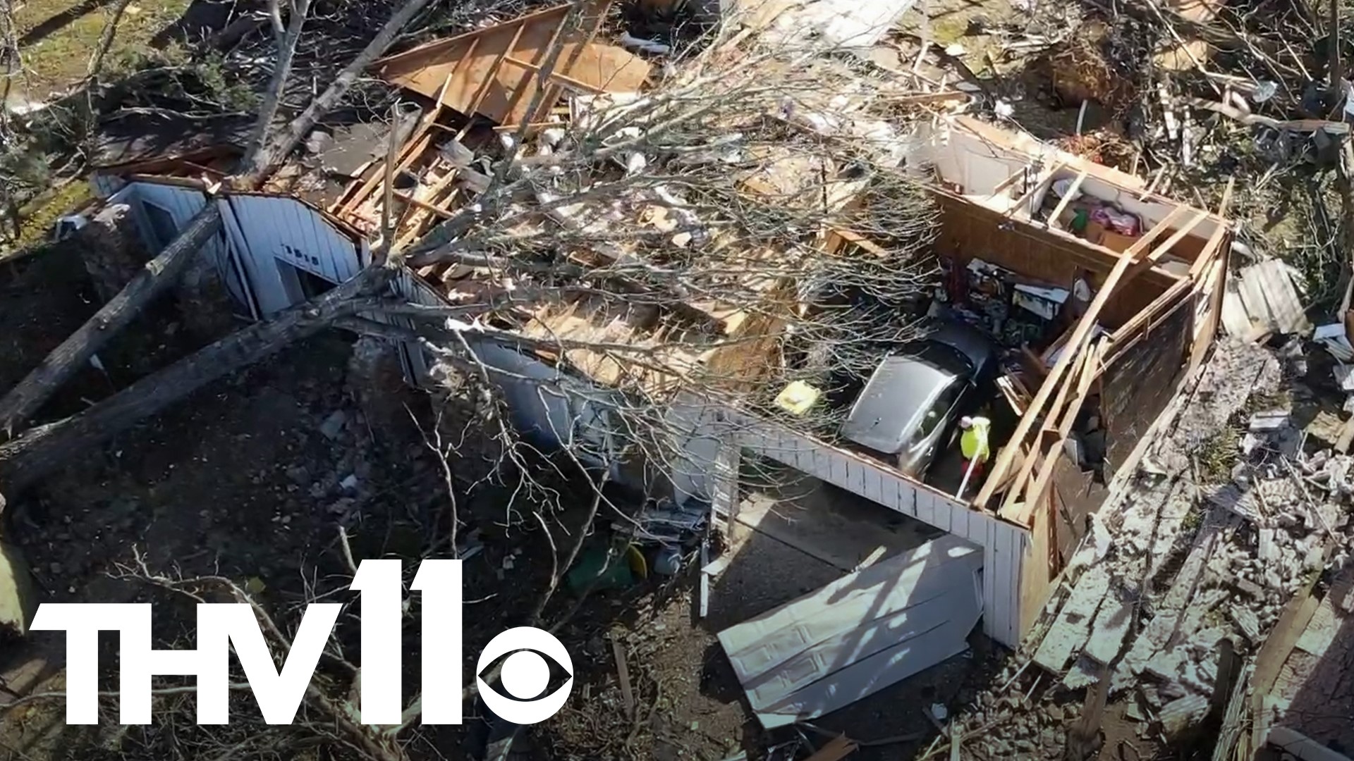 Drone footage from Matt Standridge shows the extensive damage across Little Rock in several different neighborhoods.