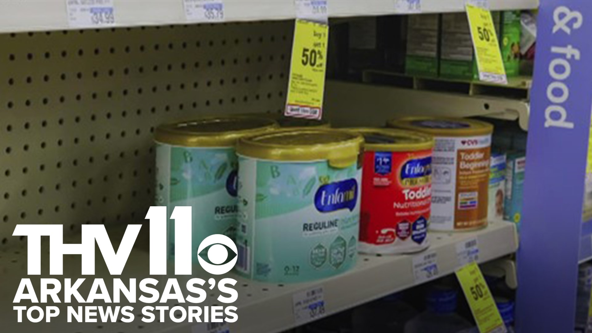 Rolly Hoyt provides the top news stories in Arkansas including the the nationwide baby formula shortage.