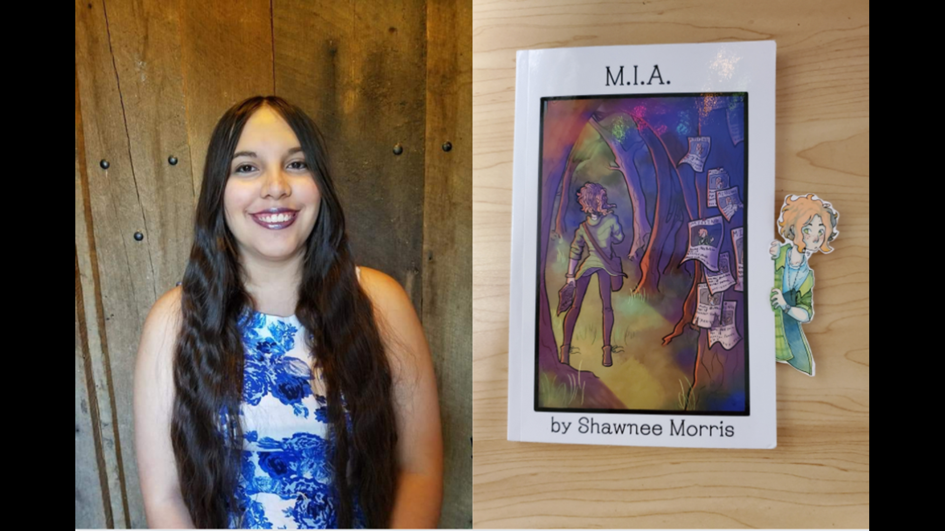 Shawnee Morris is only 17 years old and is already a published author of two books: M.I.A. and M.I.A. and the Book of Damien.