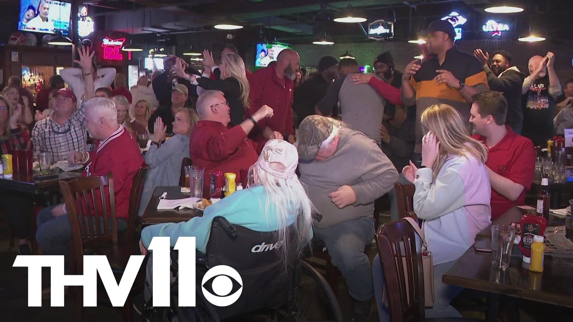 The Hogs secured their spot in the Sweet 16, and that means it's been a very busy weekend for many including restaurants and bars across Central Arkansas.
