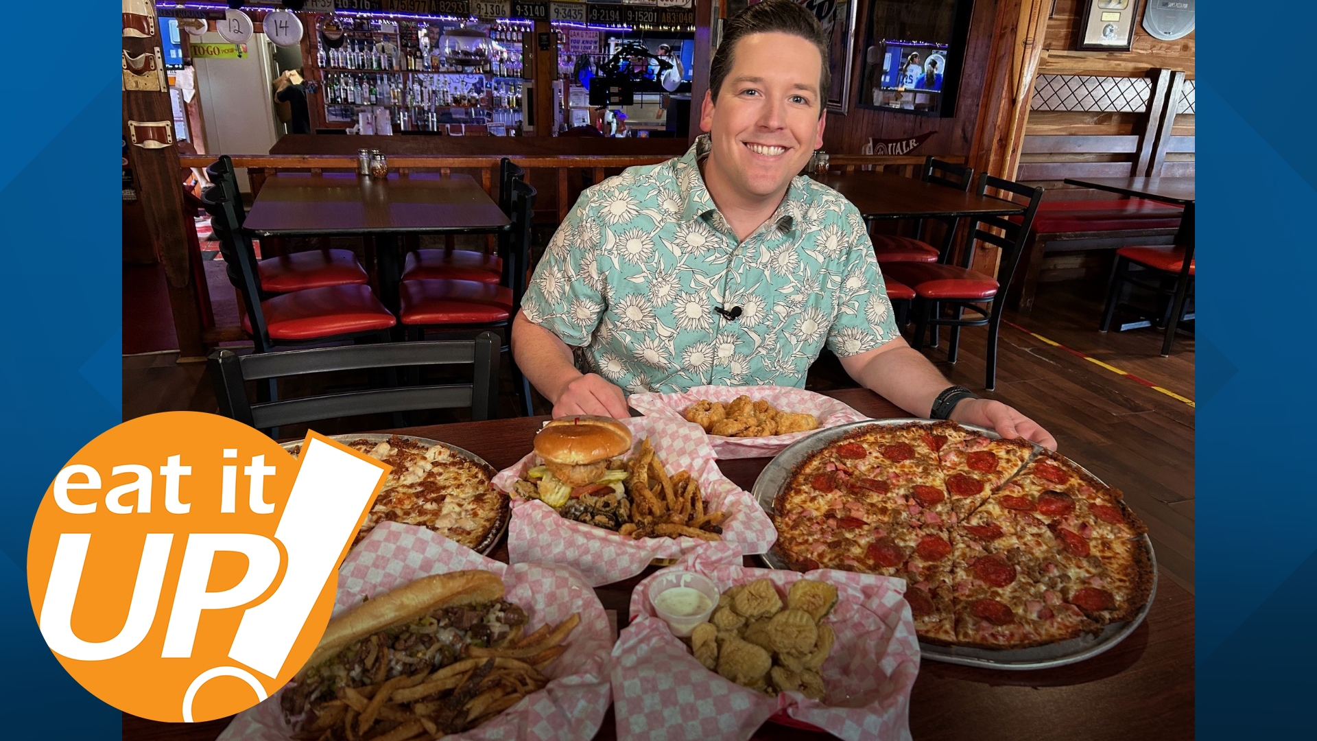 On this week's Eat It Up, Hayden Balgavy visits Sam's Pizza Pub on Lake Hamilton in Hot Springs, a favorite of Hogs Coach Pittman with a little of everything.