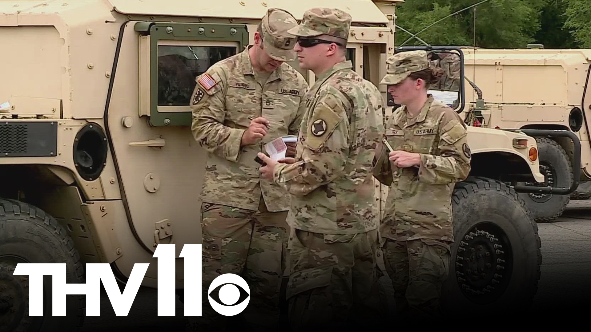 Gov. Sarah Huckabee Sanders deployed over 180 Arkansas National Guardsmen to Rogers, while Sen. Tom Cotton joined county and city leaders to survey the damage.