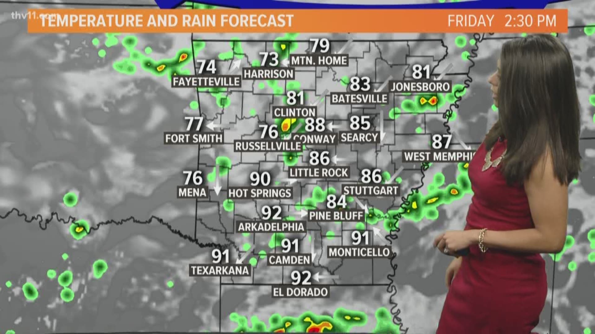 Mariel Ruiz gives us a look at the upcoming weather.