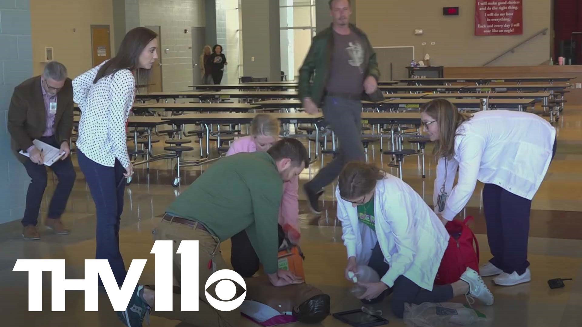 School leaders at the Little Rock School District are making sure that staff members are prepared to handle sudden cardiac arrest.