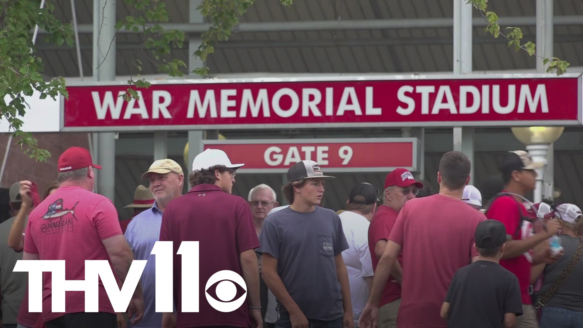 It was a busy Saturday morning at War Memorial Stadium in Little Rock as Hog fans came together ahead of the season-opening kick against Western Carolina.