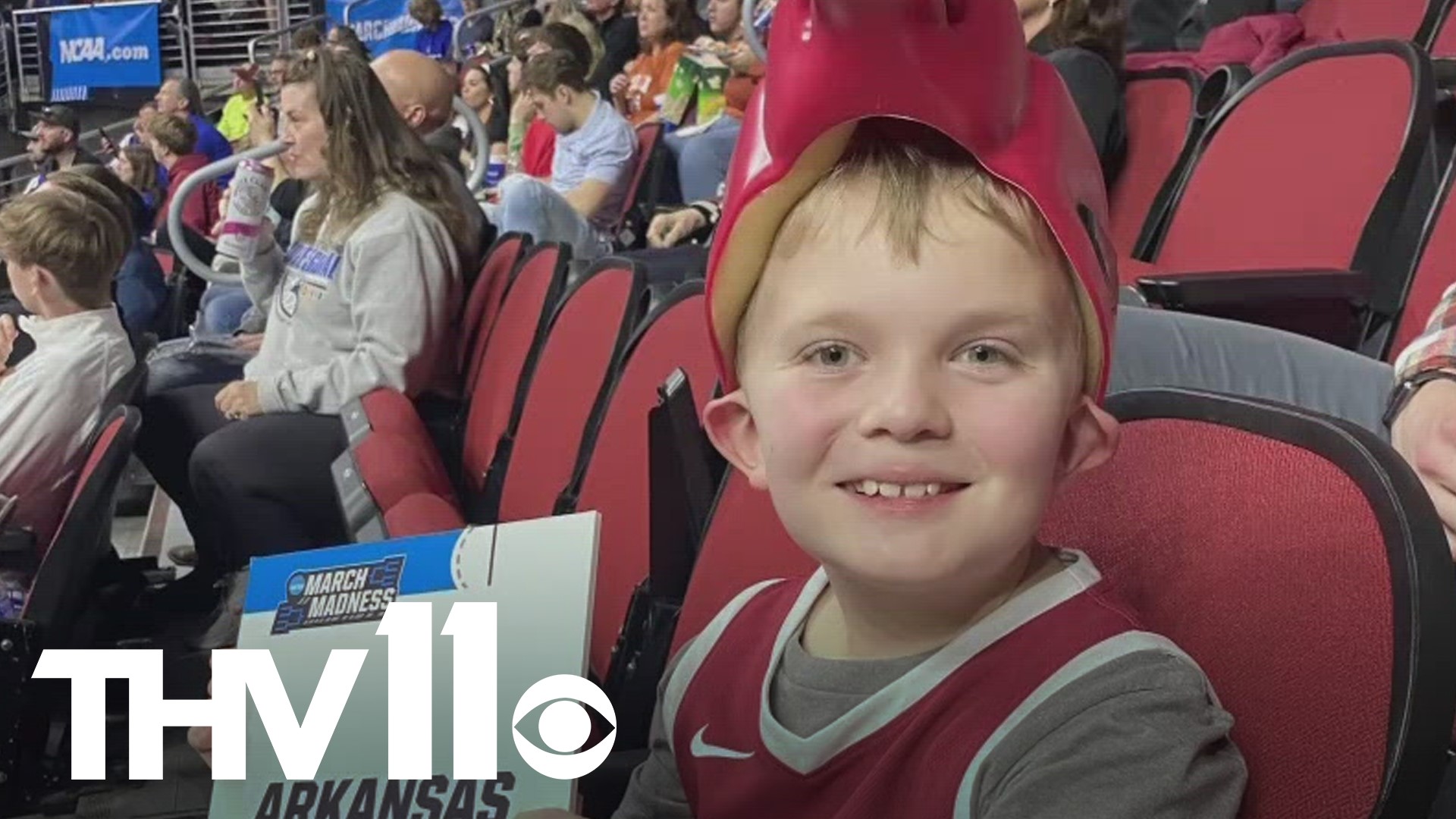 A viral TikTok showing parents pranking and rewarding their son with a trip to the NCAA tournament to see the Hogs play Kansas has gathered millions of views,