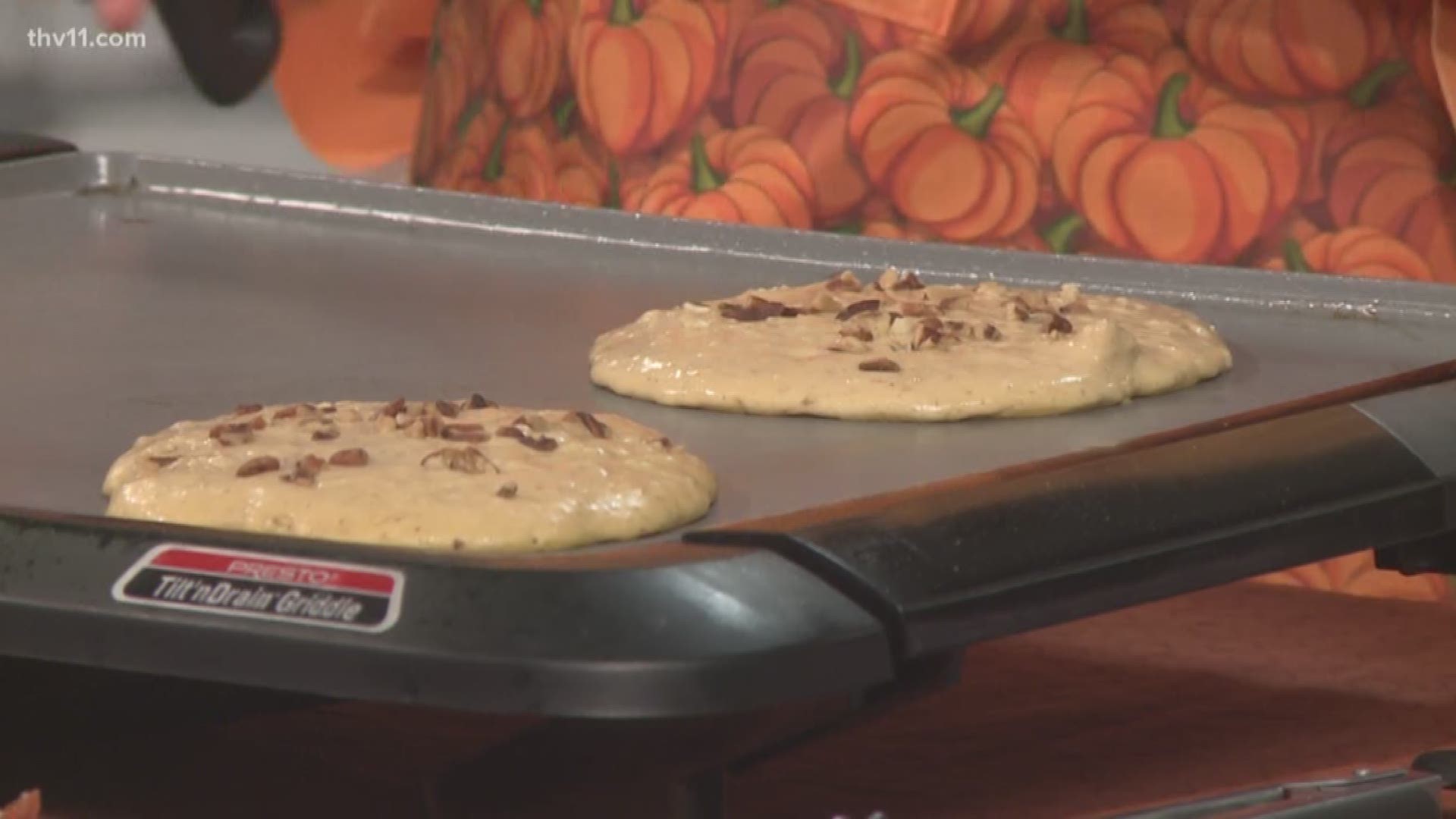 It's finally feeling like fall and what better way to celebrate than with food? We've got Debbie Arnold here with us this morning and she's making pumpkin-pecan pan.