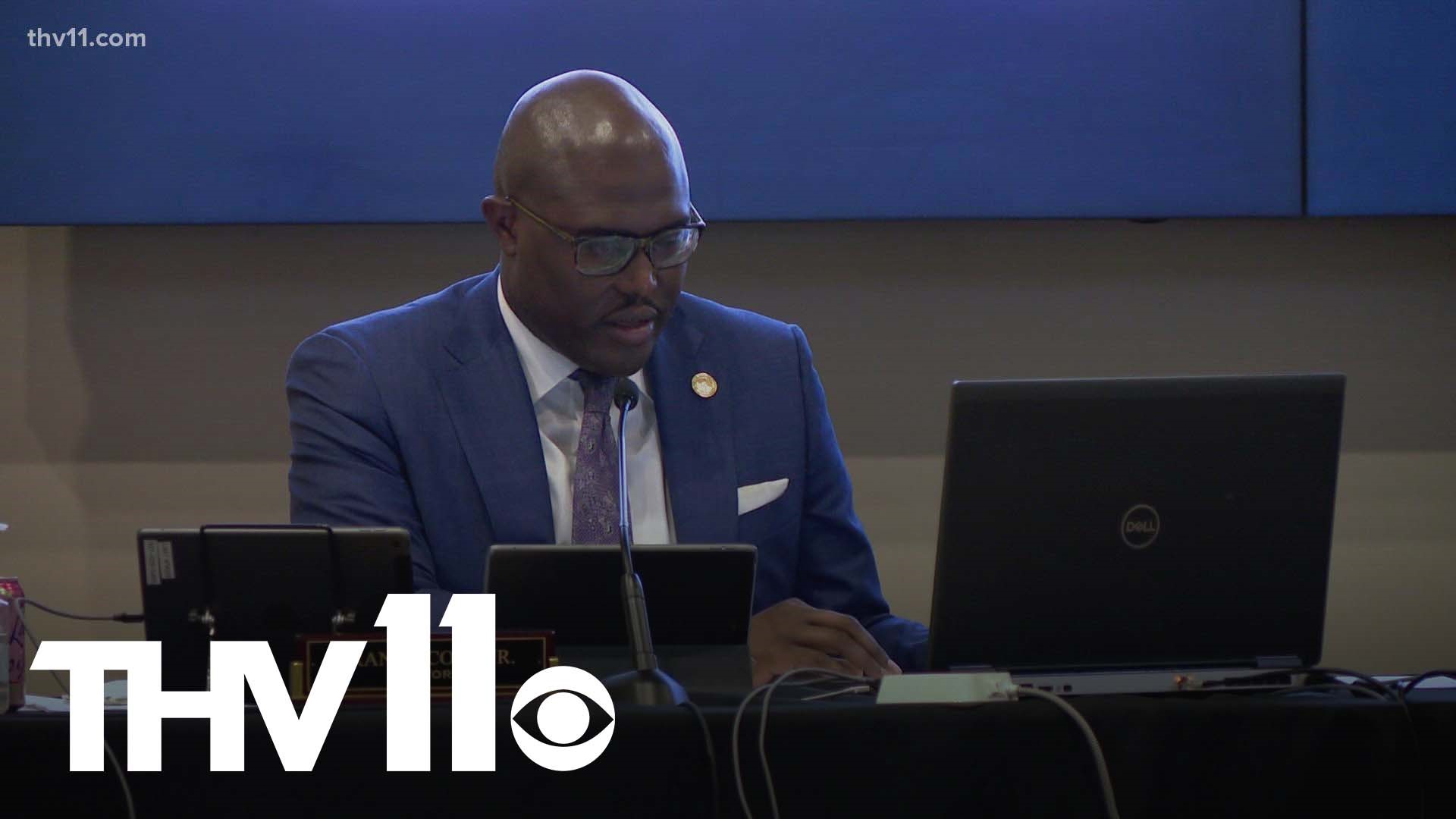 Little Rock Mayor Frank Scott Jr. asked the board of directors to approve a state of emergency in Little Rock Tuesday night following a weekend of homicides.