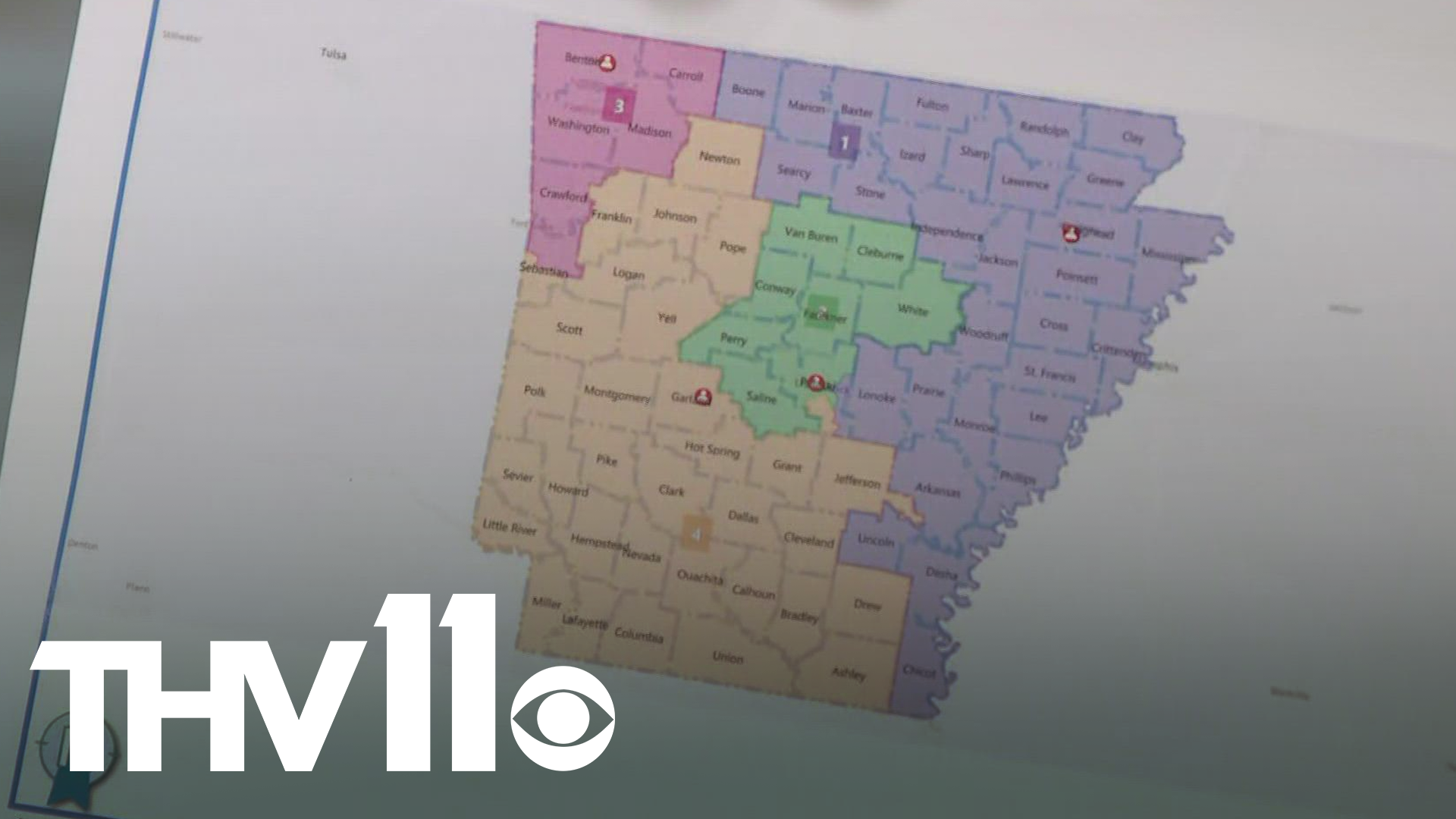 After the Arkansas legislature created a new redistricting map, notably separating Pulaski County into two districts, Hutchinson said it "raises some concerns."