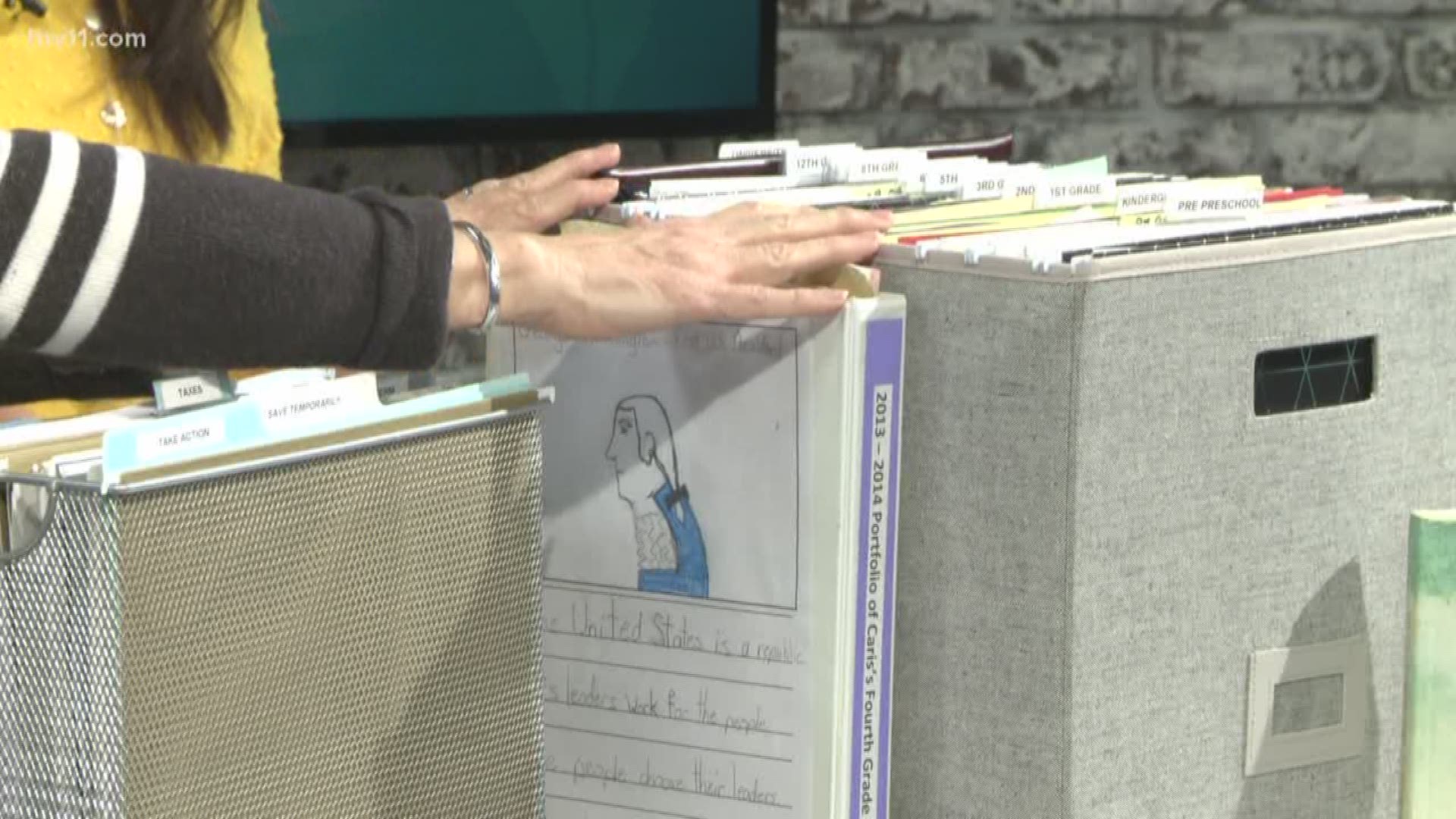 When kids bring home artwork and field trip papers, it's tough to know what to keep and what to throw out. Sue Fehlberg with Tidy Nest showed us how to organize it all.