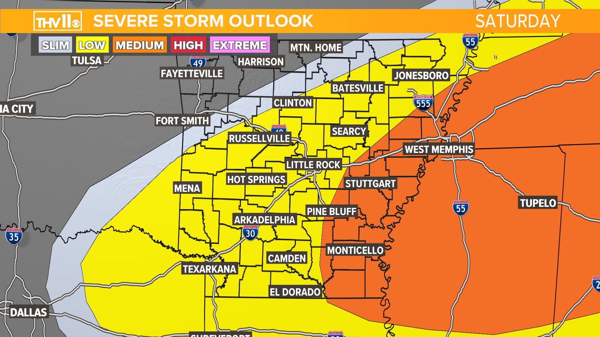 Severe storms possible early New Year's Day | thv11.com