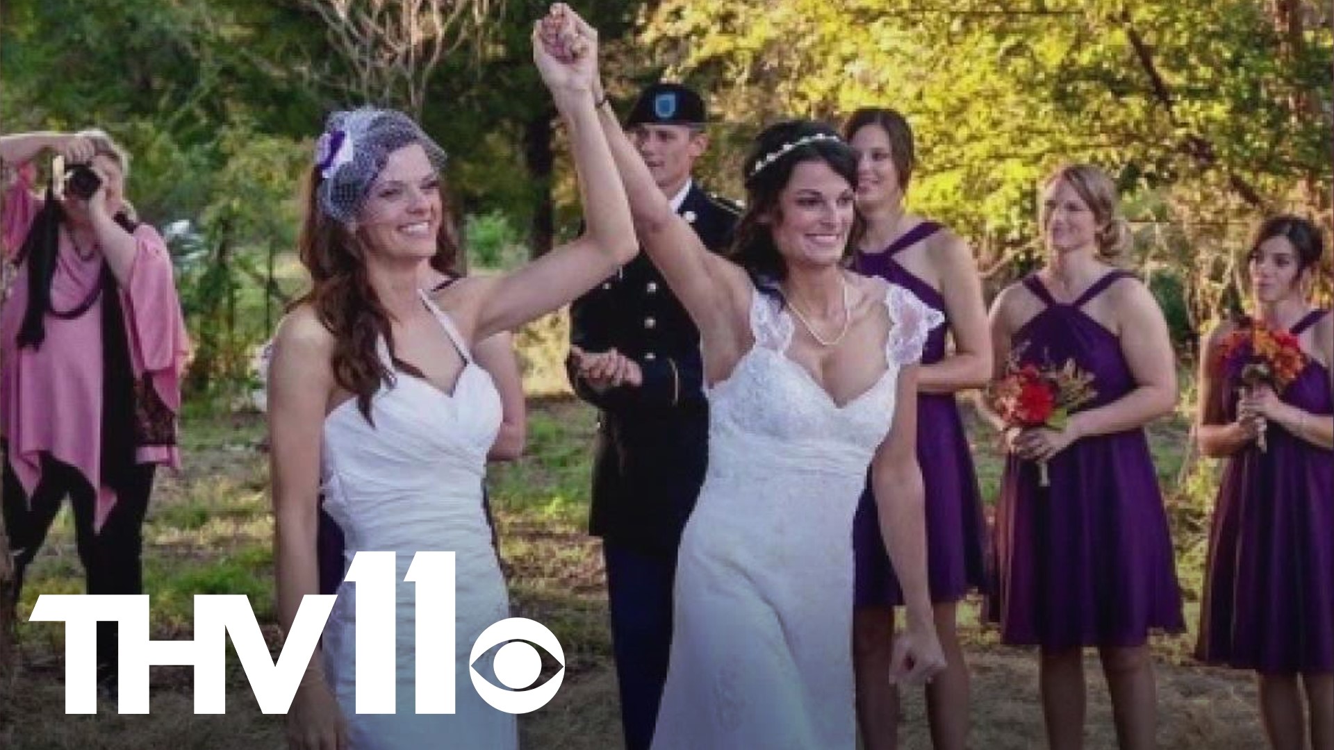 Jennifer and Kristin Seaton-Rambo have been married for eight years. They remember the day they made history at a Eureka Springs courthouse by being the first.