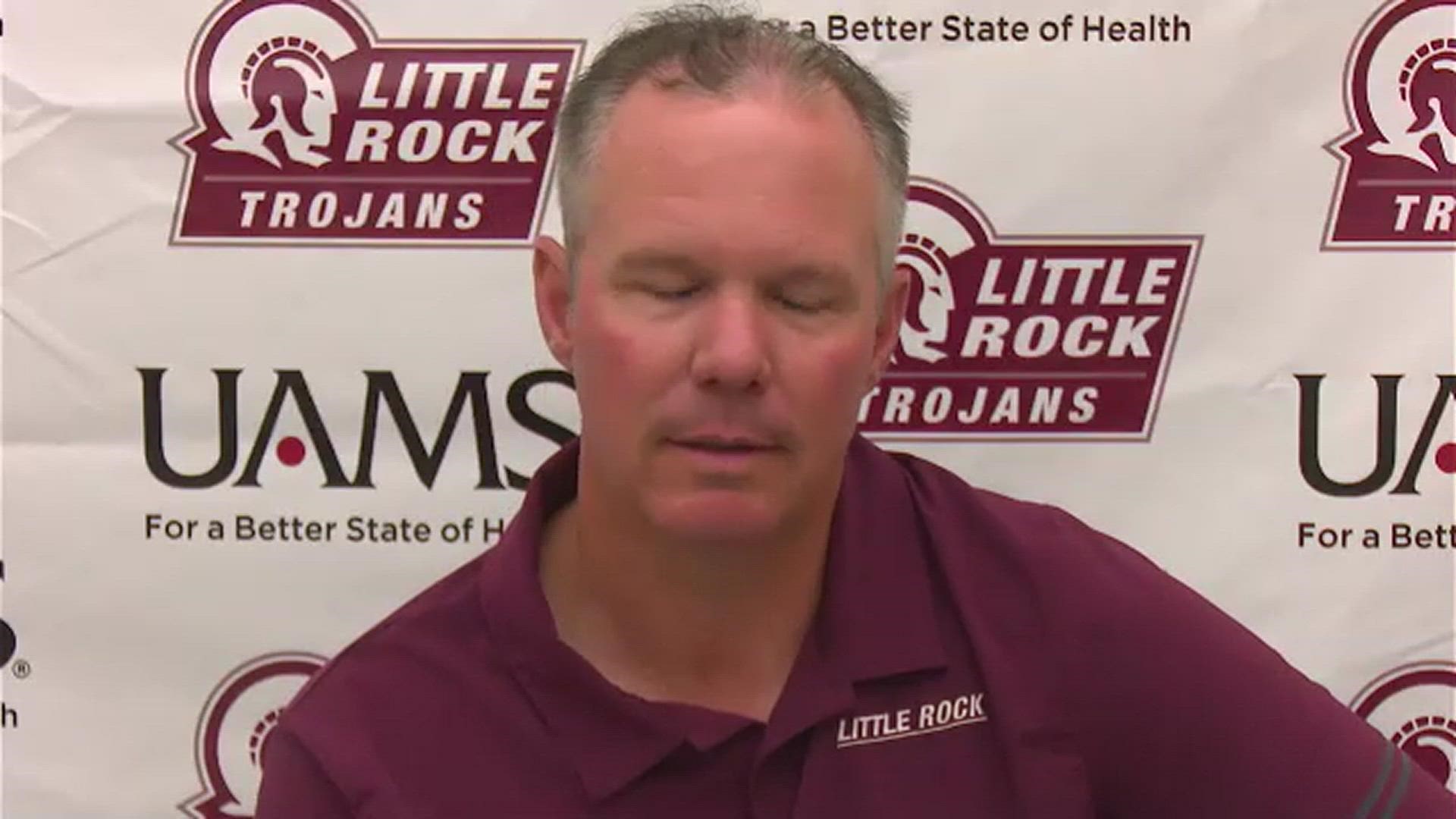 Little Rock head coach Chris Curry previews series with Arkansas