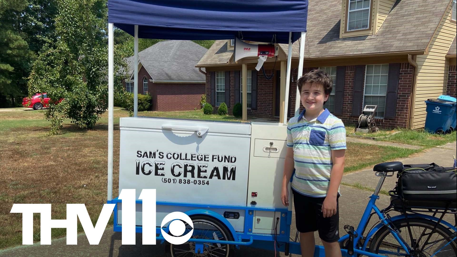 One young boy from Byant, Arkansas had a dream of starting his own business, and now he's living his dream through Sam's College Fund Ice Cream.