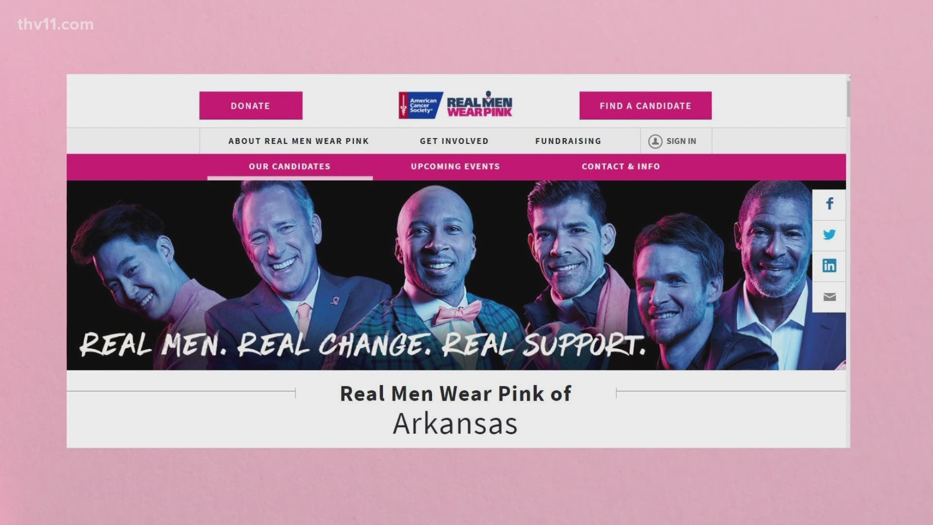 A group of central Arkansas community leaders are raising money and awareness through the Real Men Wear Pink campaign.