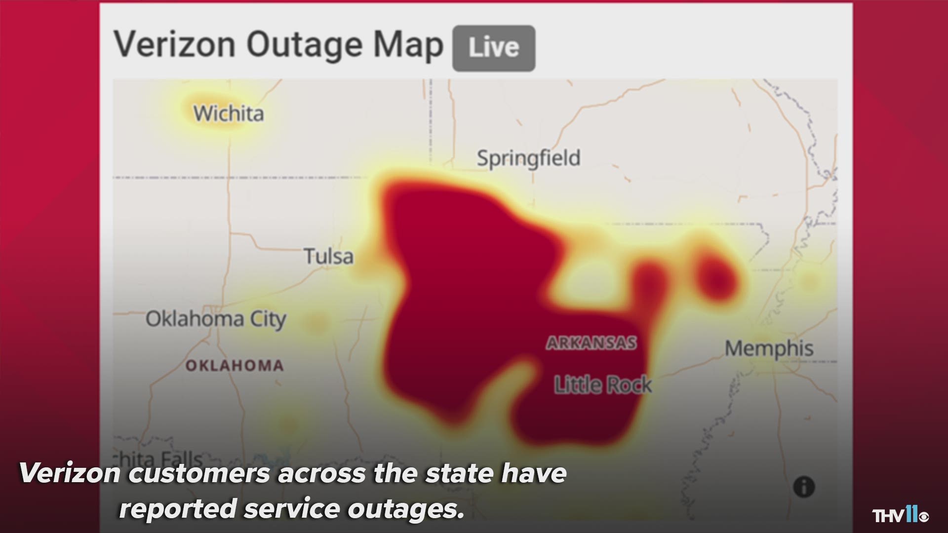Verizon customers across the state have reported an outage.