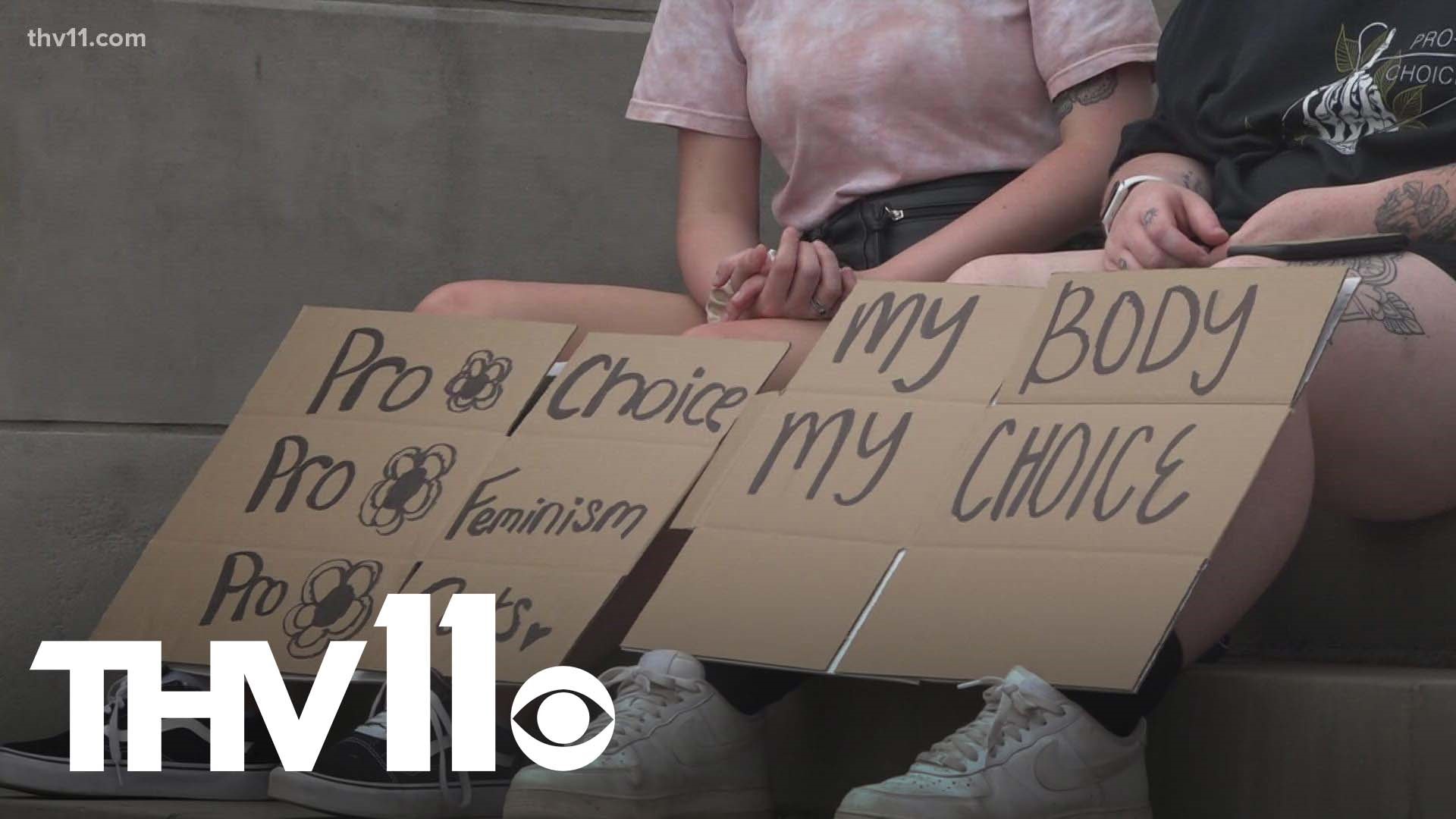Hundreds of Arkansans arrived in front of the Little Rock State Capitol on Saturday in response to the leaked Supreme Court opinion that would overturn Roe v. Wade.