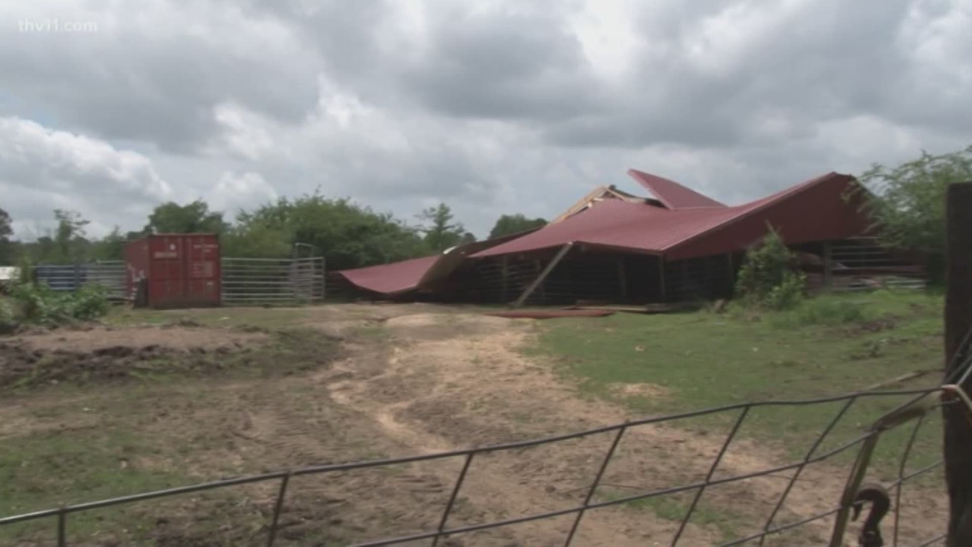 Homeowners and business owners in south Arkansas are hard at work, trying to clean up what Wednesday's storms left behind.
