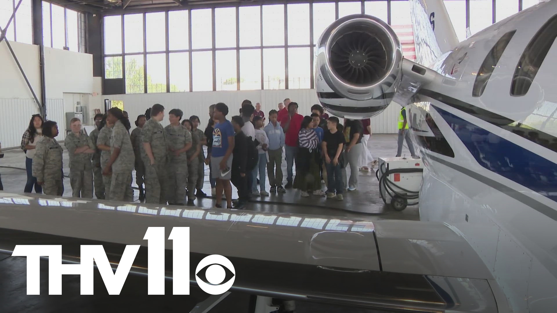 The Clinton National Airport hosted about 40 Cloverdale Middle School students to give them an inside look at what it's like to work in aviation.