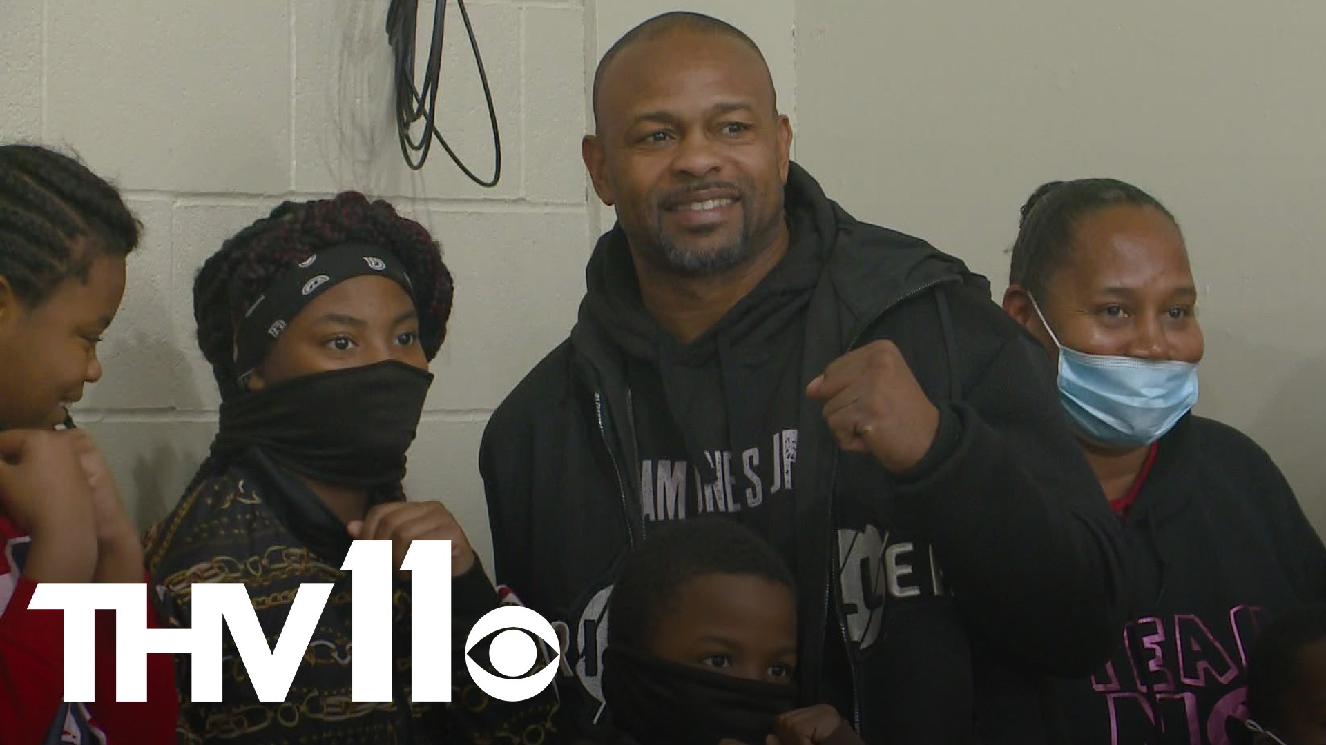 Following his fight with Mike Tyson, Roy Jones Jr. made a trip to Pine Bluff to meet with some young boxers that are a part of the Gloves Not Guns program.