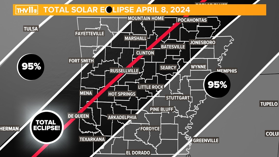Total solar eclipse will darken Arkansas skies in two years