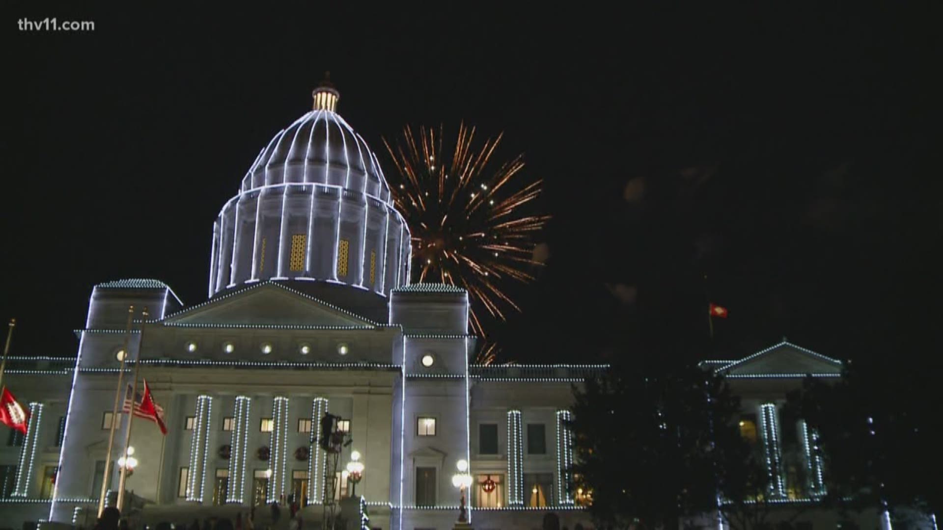 Then tonight, the capitol got to show off during the 80th annual State Capitol Lighting Ceremony.